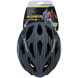Dunlop Cykelhjelm Str M i Mørkegrå med visir