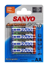 Sanyo Genopladelige batterier AA 2700 mAh