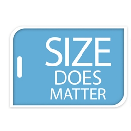 Blå Bagagemærke "Size Does Matter" 