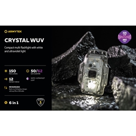 Armytek Crystal WUV Multi Mini Lygte, Grå