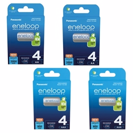 Eneloop batterier 16 stk (8 AA - 8 AAA)