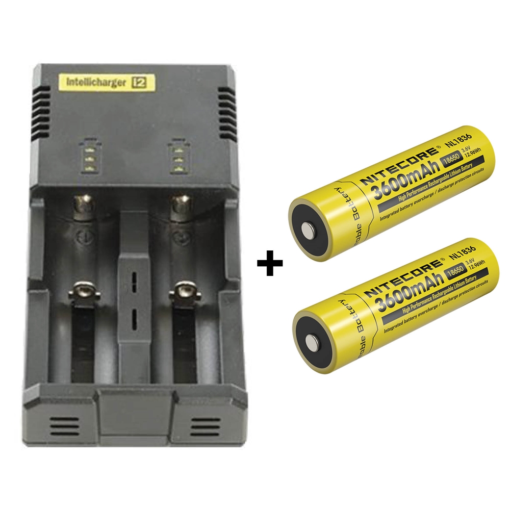 Nitecore NL1836 rechargeable 18650 Li-ion battery, 3600 mAh