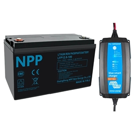 NPP Power 100Ah lithium pakkeløsning med Bluetooth
