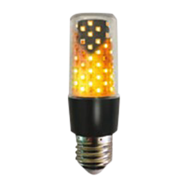 FIRE LAMP 64 LED Sort E27 300 Lumen Klar glas