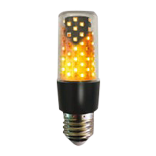 FIRE LAMP 64 LED Sort E27 300 Lumen Klar glas