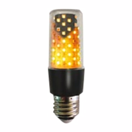 FIRE LAMP 96 LED Sort E27 465 Lumen Klar glas