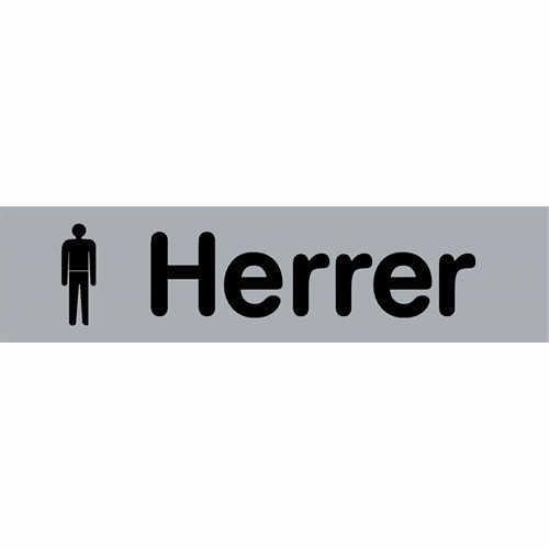 Selvklæbende Skilt "Herrer" 160 x 40 mm