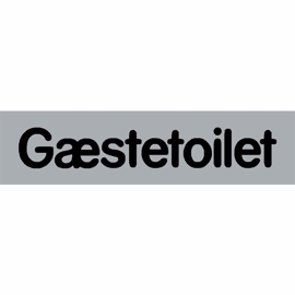 Selvklæbende Skilt "Gæstetoilet" 80 x 20 mm