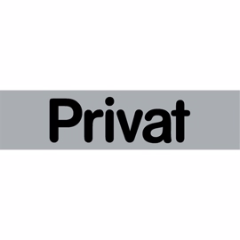 Selvklæbende Skilt "Privat" 80 x 20 mm