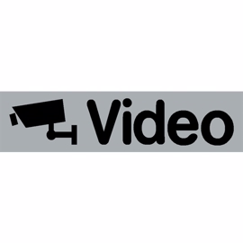 Selvklæbende Skilt "Video" 80 x 20 mm