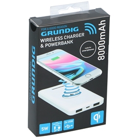  Grundig Qi Powerbank 8000mAh + 2 USB output