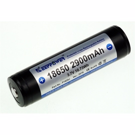 Keeppower 18650 P1829J 3,6 volt Li-Ion batteri 2900mAh med sikkerhedskredsløb