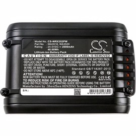 WORX RD2871 batteri 20V 2000mAh (kompatibelt)