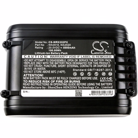 WORX RD2871 batteri 20V 5000mAh (kompatibelt)