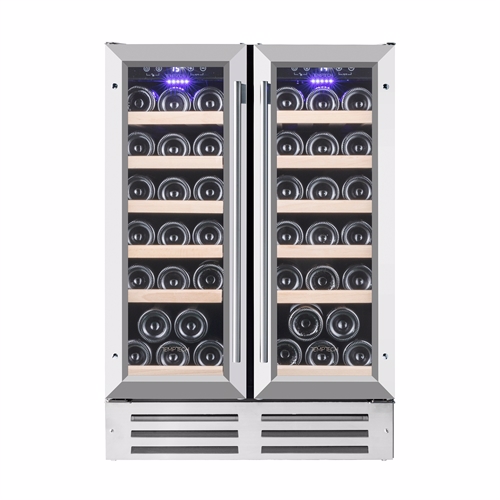 Temptech Premium WP2DQ60DCS Indbygnings Vinkøleskab med 2 zoner (38 flasker)