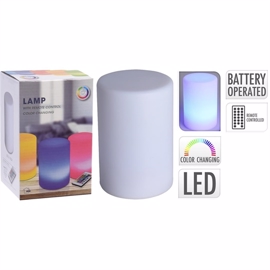 LED Lampe hvid med fjernbetjening (24 farver)
