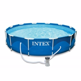 Intex oval familie pool 4485 liter inkl. pumpe