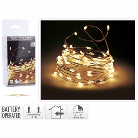 LED lyskæde 20 LED Varm hvid (95cm)