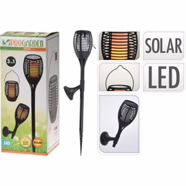 LED Solar havefakkel 3 i 1 med realistisk flamme