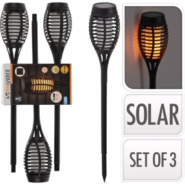 LED Solar havefakkel 3 stk. 