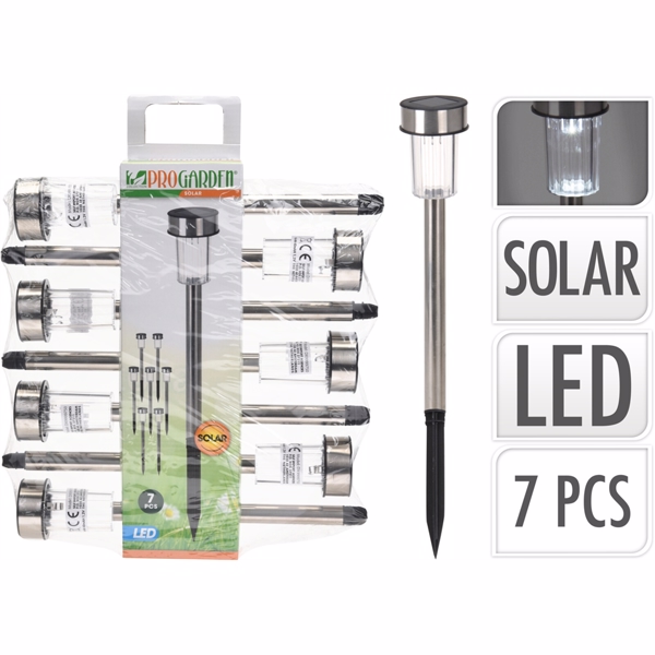 LED Solar havefakkel 7 stk