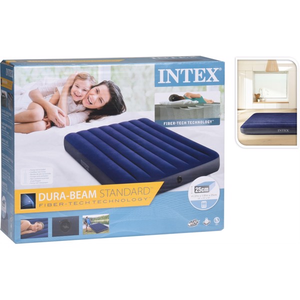 Intex dobbelt luftmadras (137x191x25cm)