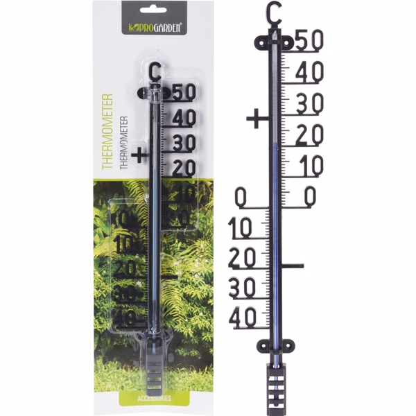 Progarden Termometer sort (40x9cm)