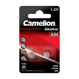 Camelion LR48/AG5/LR754 1,5V Alkaline Plus Batterier, 2 stk.