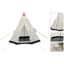 Redcliffs Tipi Telt til 2 - 3 personer, Hvid 
