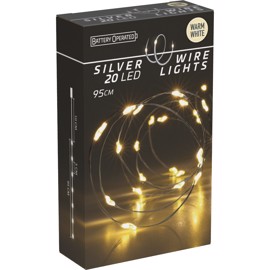 LED lyskæde Silverwire 20 LED Varm Hvid (95 cm)