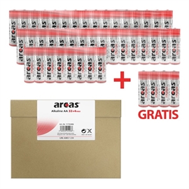 Arcas LR6/AA Alkaline Batterier, 36 stk.