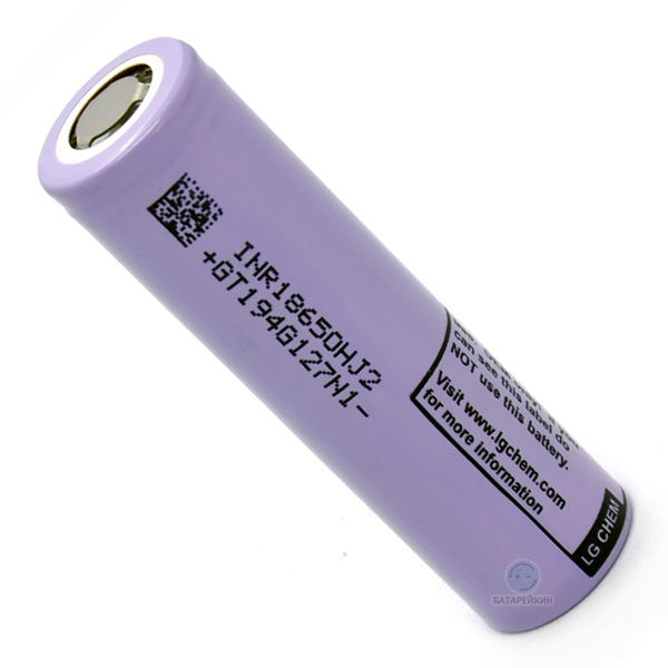 LG ICR18650-HJ2 Li-Ion batteri 3,6 volt 3000mAh