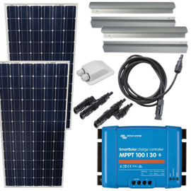 370W-12V Victron monokrystallinsk solcelle pakkeløsning