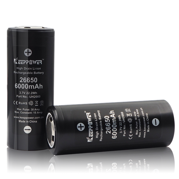 Keeppower IMR26650 UH2660 3,6 volt Li-Ion batteri 6000mAh