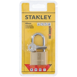 Stanley Hængelås 40mm lang bøjle med nøgle