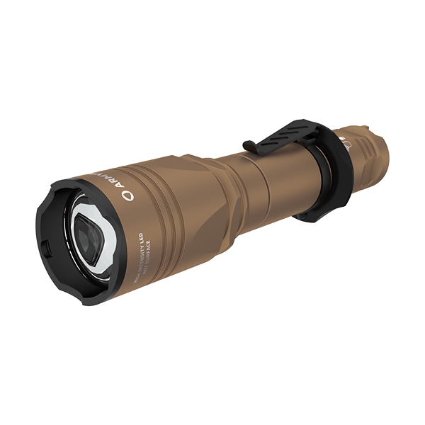 Armytek Dobermann Pro Taktisk Lygte, Varm Lys, 1400 lm, Sandfarvet