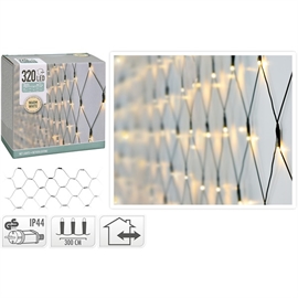 LED Lysnet 300 x 150 cm 320 LED, Varm Hvid