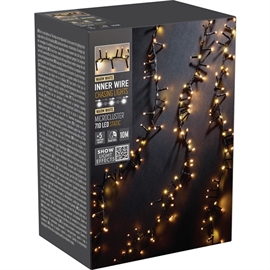 Snake LED Lyskæde med Vandfaldseffekt 710 LED 10 m, Varm Hvid