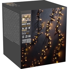 Snake LED Lyskæde med Vandfaldseffekt 1410 LED 20 m, Varm Hvid