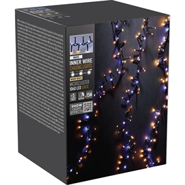 Snake LED Lyskæde med Vandfaldseffekt 1060 LED, Varm- og Kold Hvid