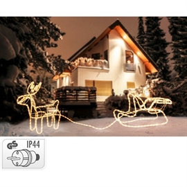  LED Rensdyr med Kane, Varm Hvid