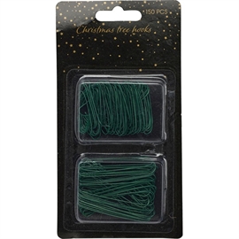 Grønne S-kroge i metal til julepynt – 150 stk.