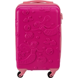 Børnekuffert med 3D Havfrue Design 28L Pink (håndbagage)