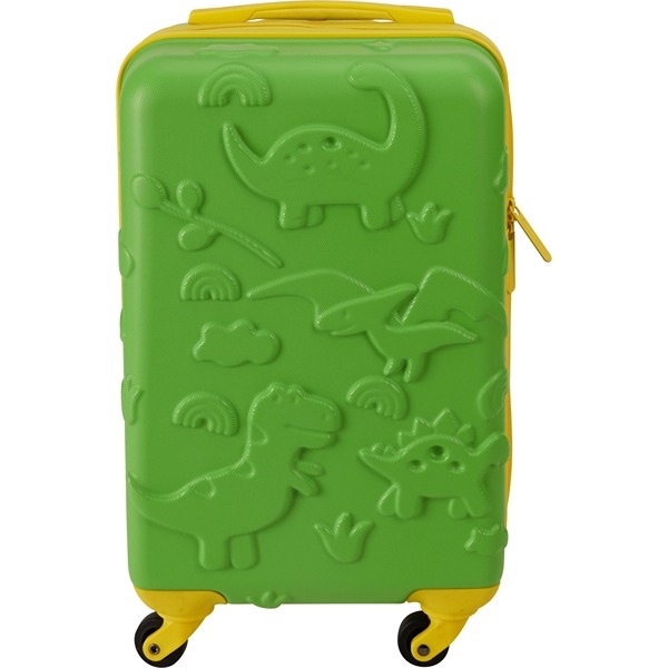 Børnekuffert med 3D Dinosaur Design 28L Grøn (håndbagage)