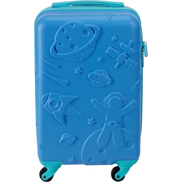 Børnekuffert med 3D Rum Design 28L Blå (håndbagage)
