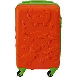 Børnekuffert med 3D Dinosaur Design 28L Orange (håndbagage)