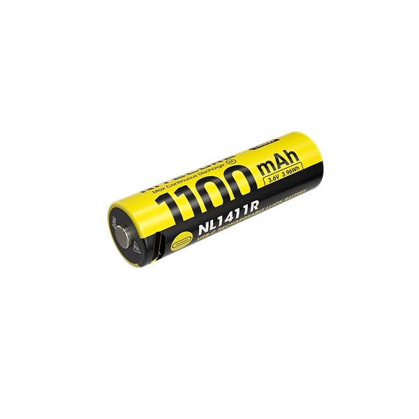 Nitecore 14500 NL1411R 1100mAh Li Ion Batteri - USB-C Genopladelig 