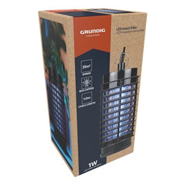 Grundig LED Insektdræber Elektrisk 1W til Indendørs Brug, Sort