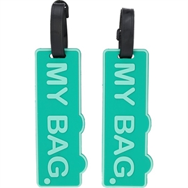 Proworld Bagagemærker 2 stk. "My Bag" Turkis