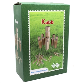 Kongespil (Vikingespil eller Kubb) i Træ Konge H: 30 cm, Familiespil